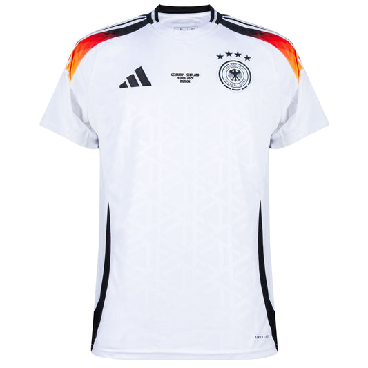 adidas Germany Home Shirt incl. Germany v Scotland 14 June 2024 Matchday Transfer