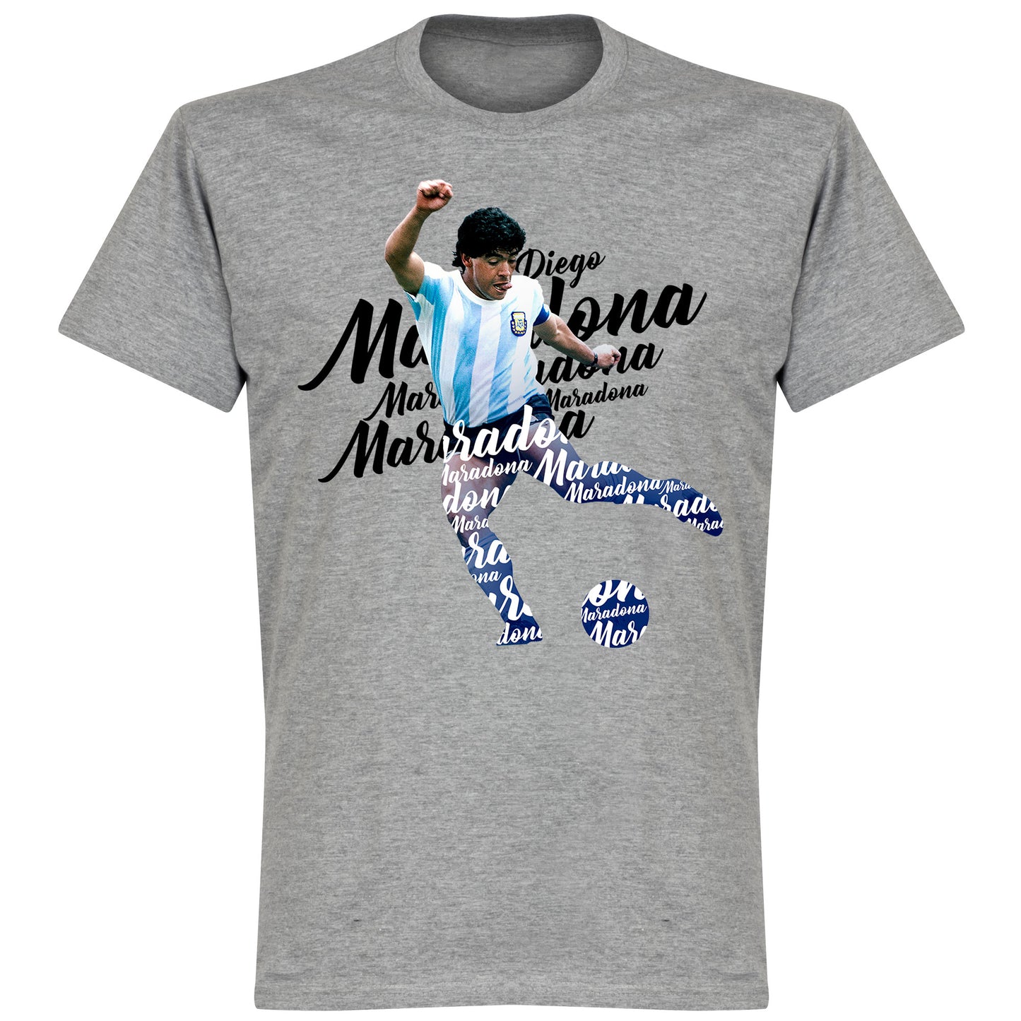 Maradona Script T-shirt - Grey