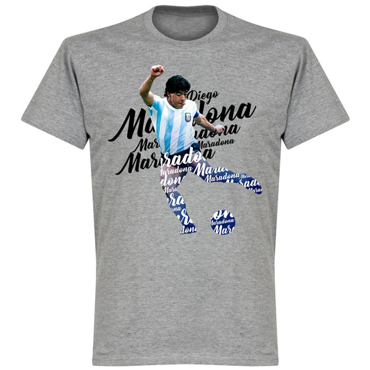Maradona Script T-shirt - Grey