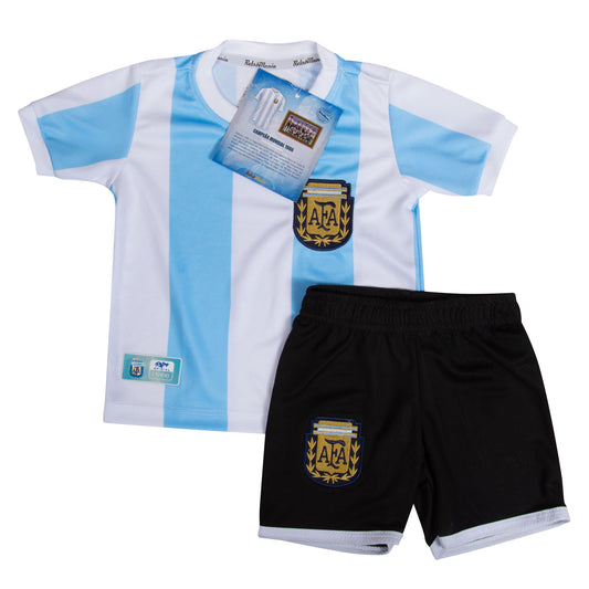 Argentina Home Retro Shirt + Shorts Infant Set 1986