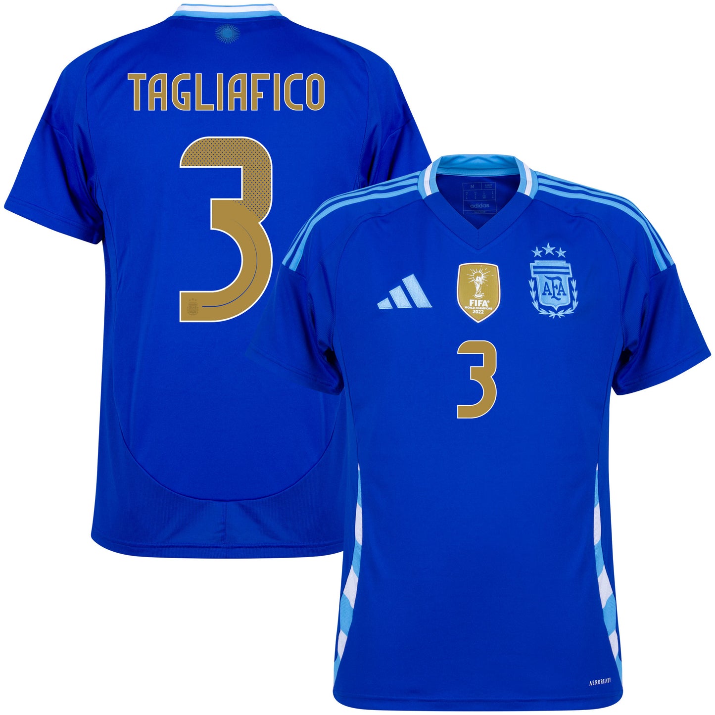 adidas Argentina Away Tagliafico 3 Shirt 2024-2025 (Official Printing)