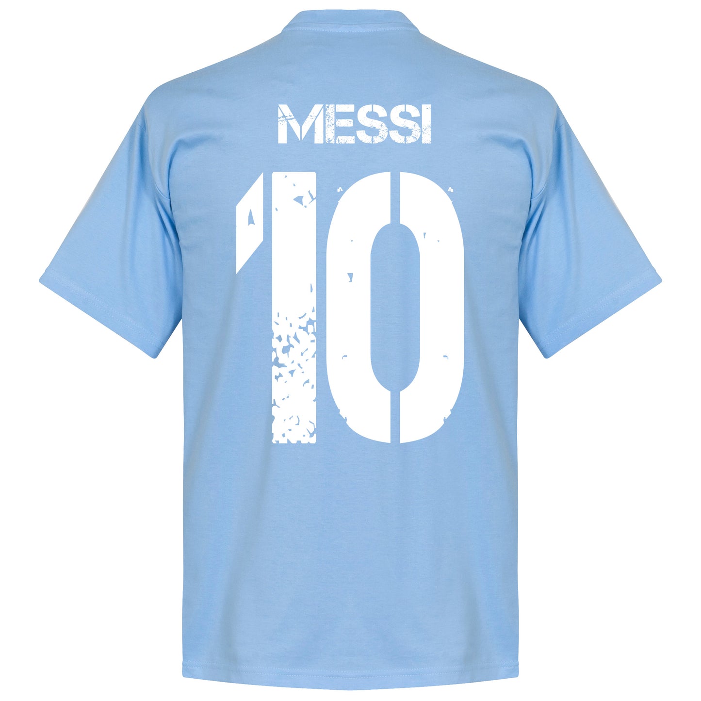 Messi 10 Argentina Flag T-shirt - Sky
