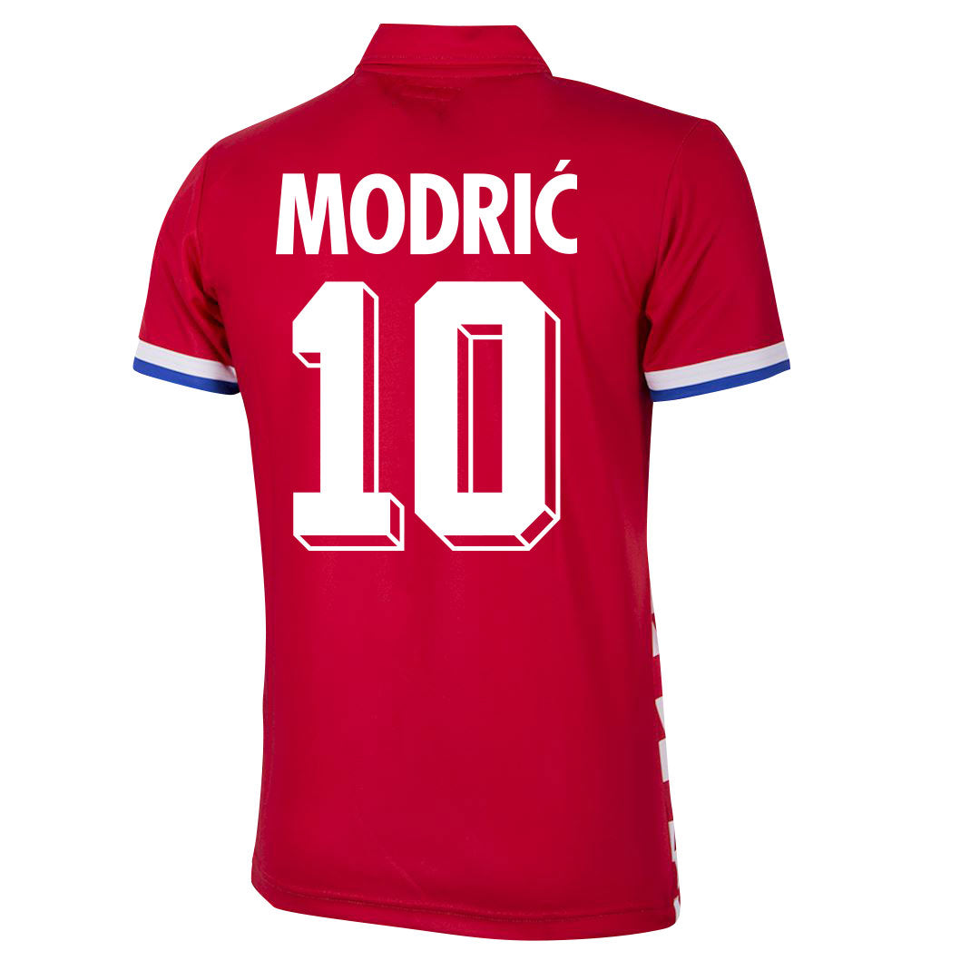 Copa Croatia Home Modrić 10 Retro Shirt 1991-1992 (Retro Flock Printing)