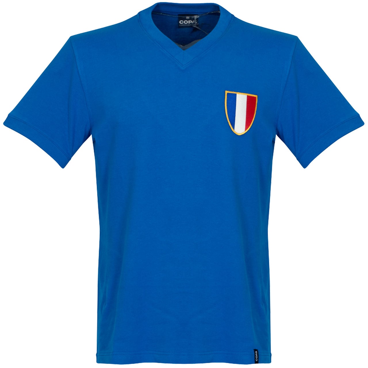 Copa France Zidane 10 Retro Shirt Olympics 1968 (Retro Flock Printing)