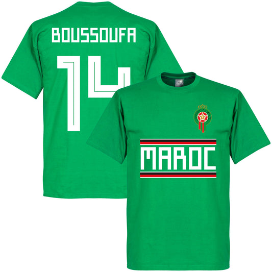 Morocco Boussoufa 14 Team  T-Shirt - Green
