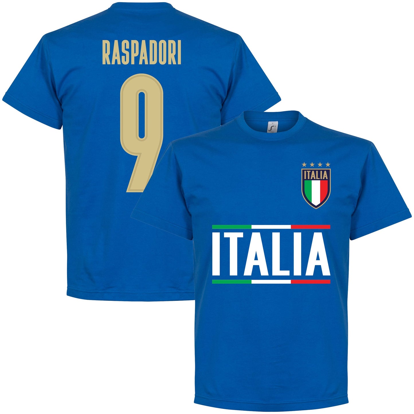 Italy Raspadori 9 Team KIDS T-shirt - Royal Blue
