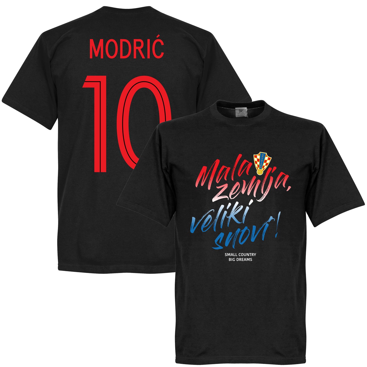 Croatia Mala zemlja, Veliki snovi Modric 10 T-Shirt - Black