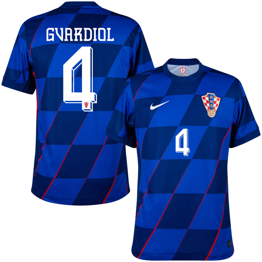 Nike Croatia Away Gvardiol 4 Shirt 2024-2025 (Official Printing)