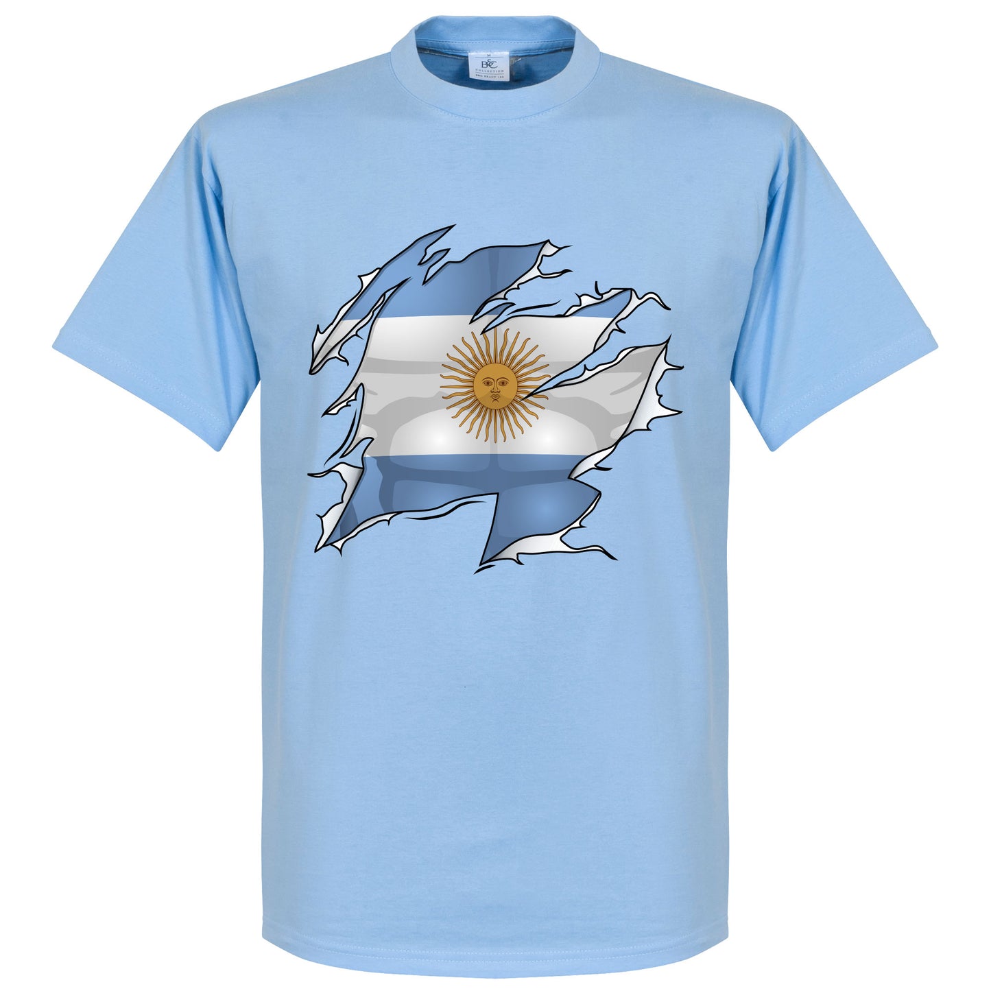 Argentina Ripped Flag T-Shirt - Sky