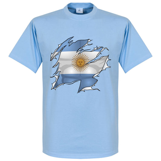 Argentina Ripped Flag KIDS T-Shirt - Sky