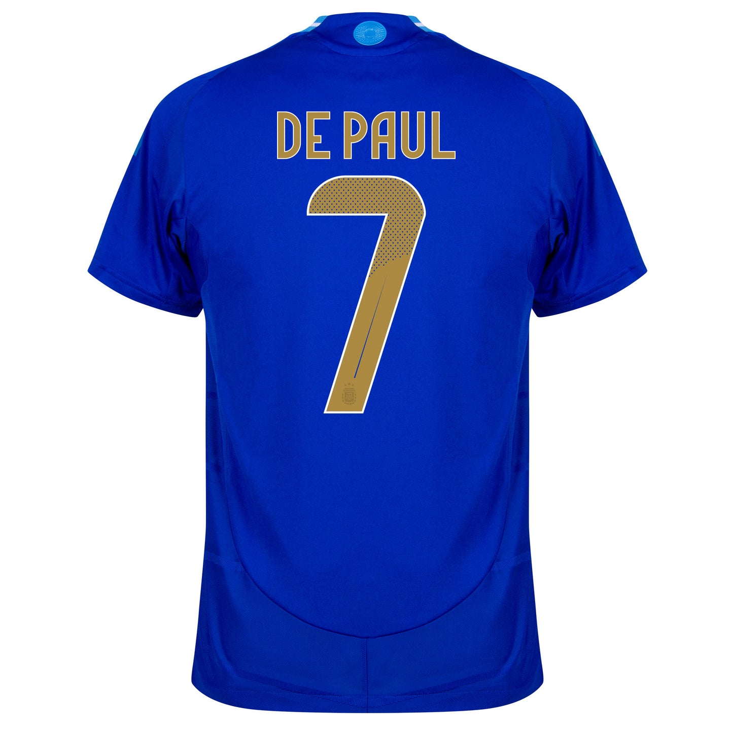 adidas Argentina Away Authentic De Paul 7 Shirt 2024-2025 (Official Printing)