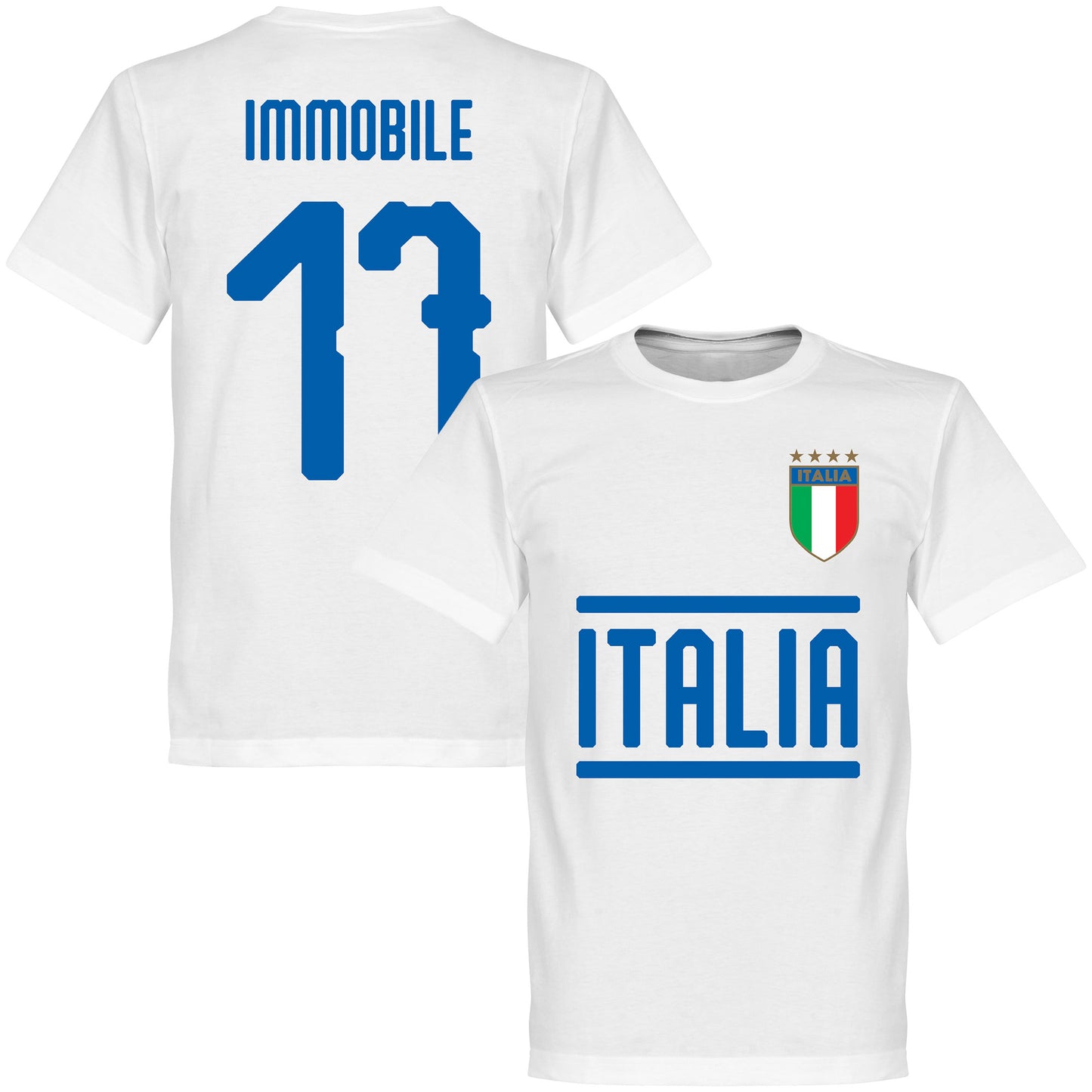 Italy Immobile 17 Team T-shirt - White