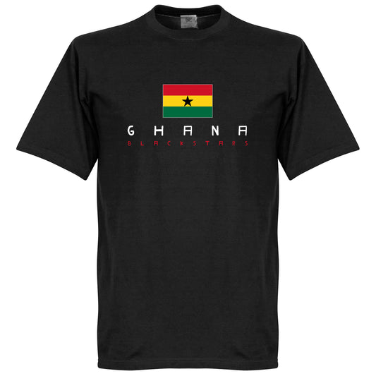 Ghana Black Stars Flag T-shirt - Black