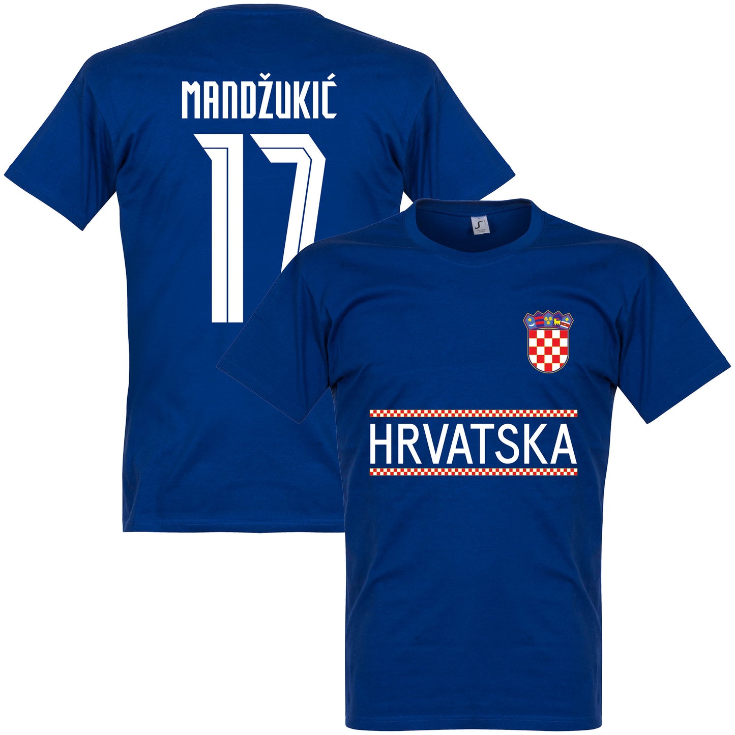 Croatia Mandzukic 17 Team T-shirt - Blue