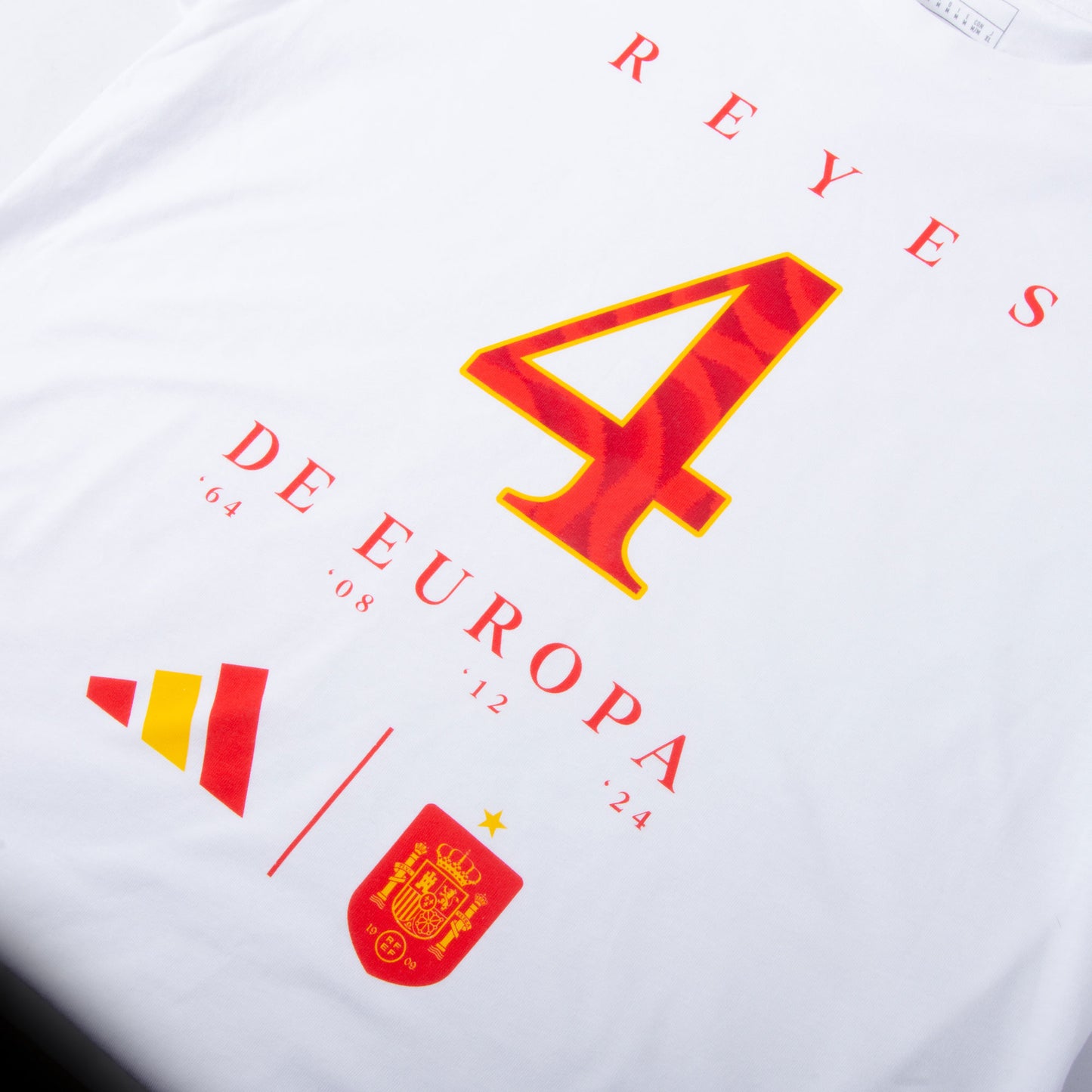 adidas Euro 2024 Spain Official Winners T-Shirt - White