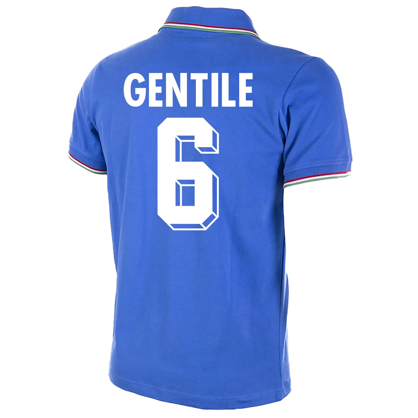 Copa Italy Home Gentile 6 Retro Shirt World Cup 1982 (Retro Flock Printing)