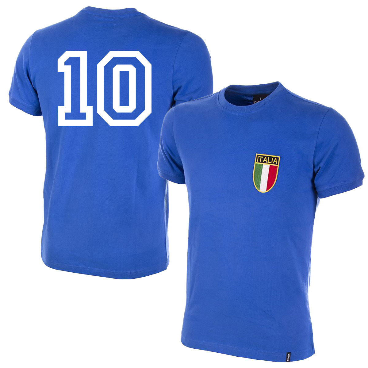 Copa Italy Home No.10 Retro Shirt 1970 (Retro Flock Printing)