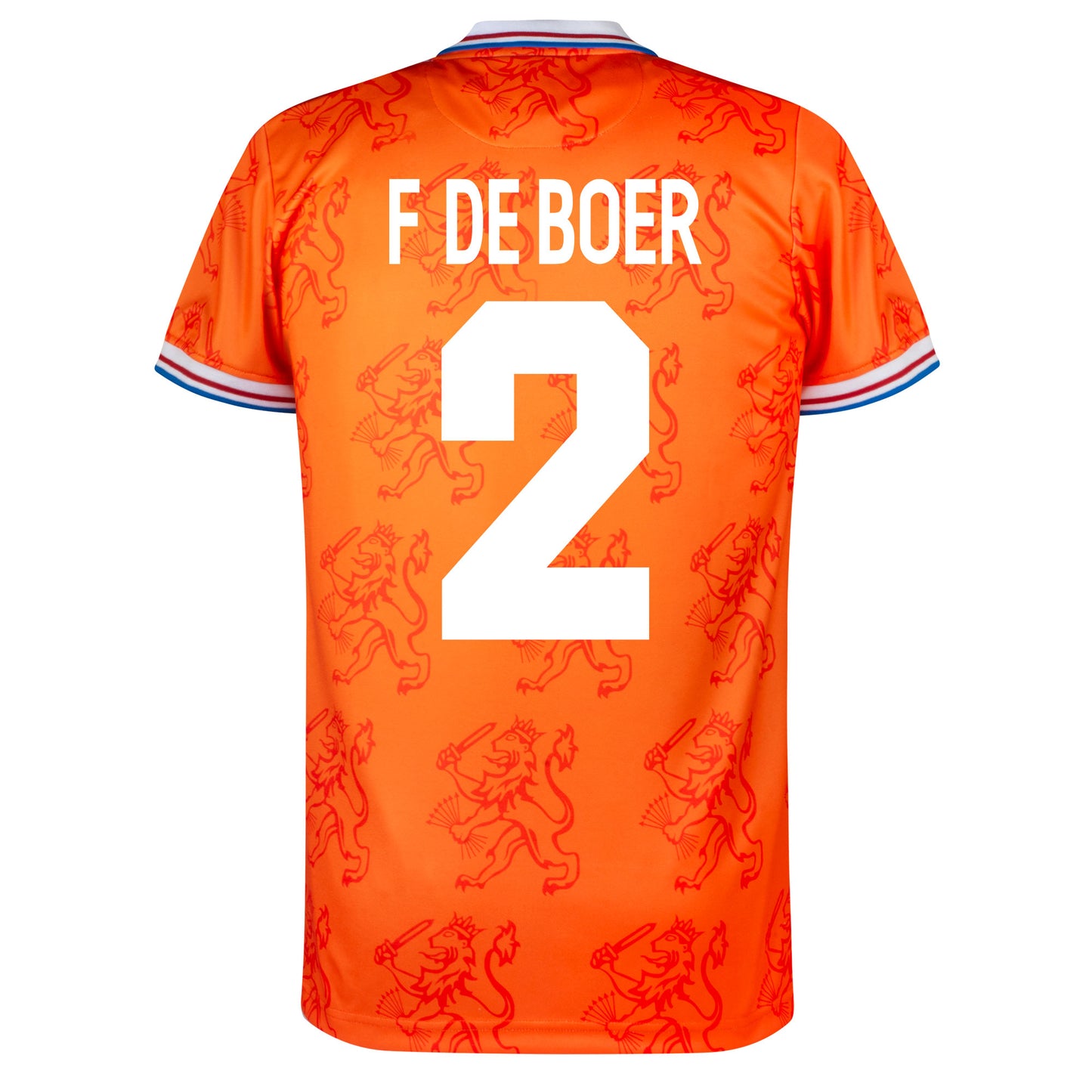 Copa Holland Home F de Boer 2 Retro Shirt 1994 (Retro Flock Printing)