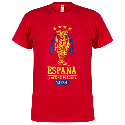 Spain Campeones de Europa 2024 T-shirt - Red