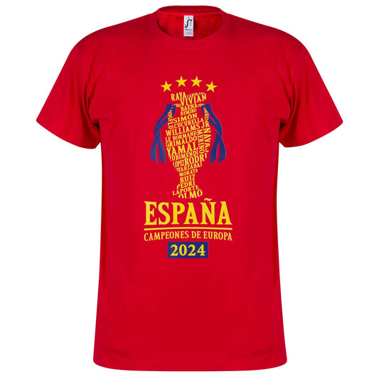 Spain Campeones de Europa 2024 Squad KIDS T-shirt - Red