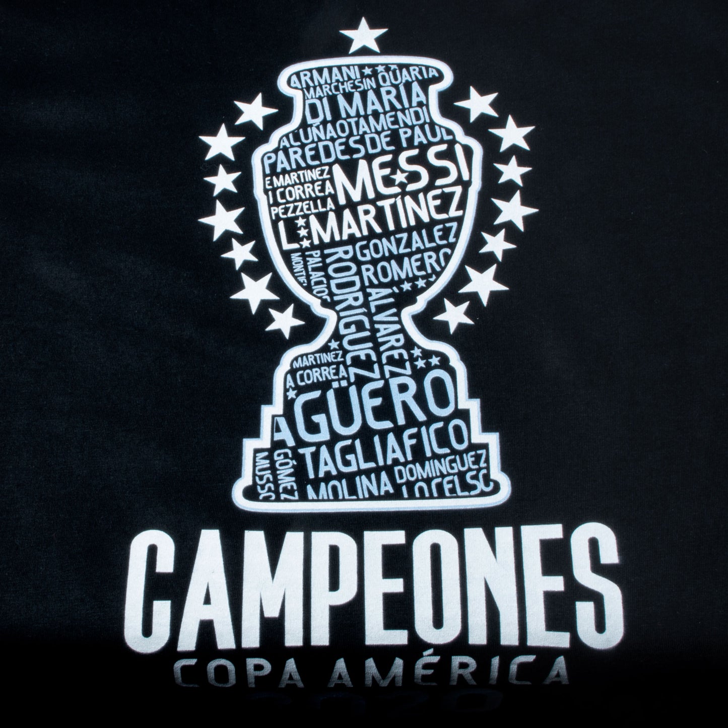 Argentina 2021 Copa America Champions Di Maria T-shirt - Black