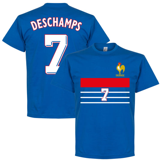 France 1998 Deschamps 7 Retro T-Shirt - Royal