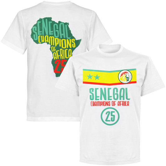 Senegal 2025 AFCON Winners T-shirt - White