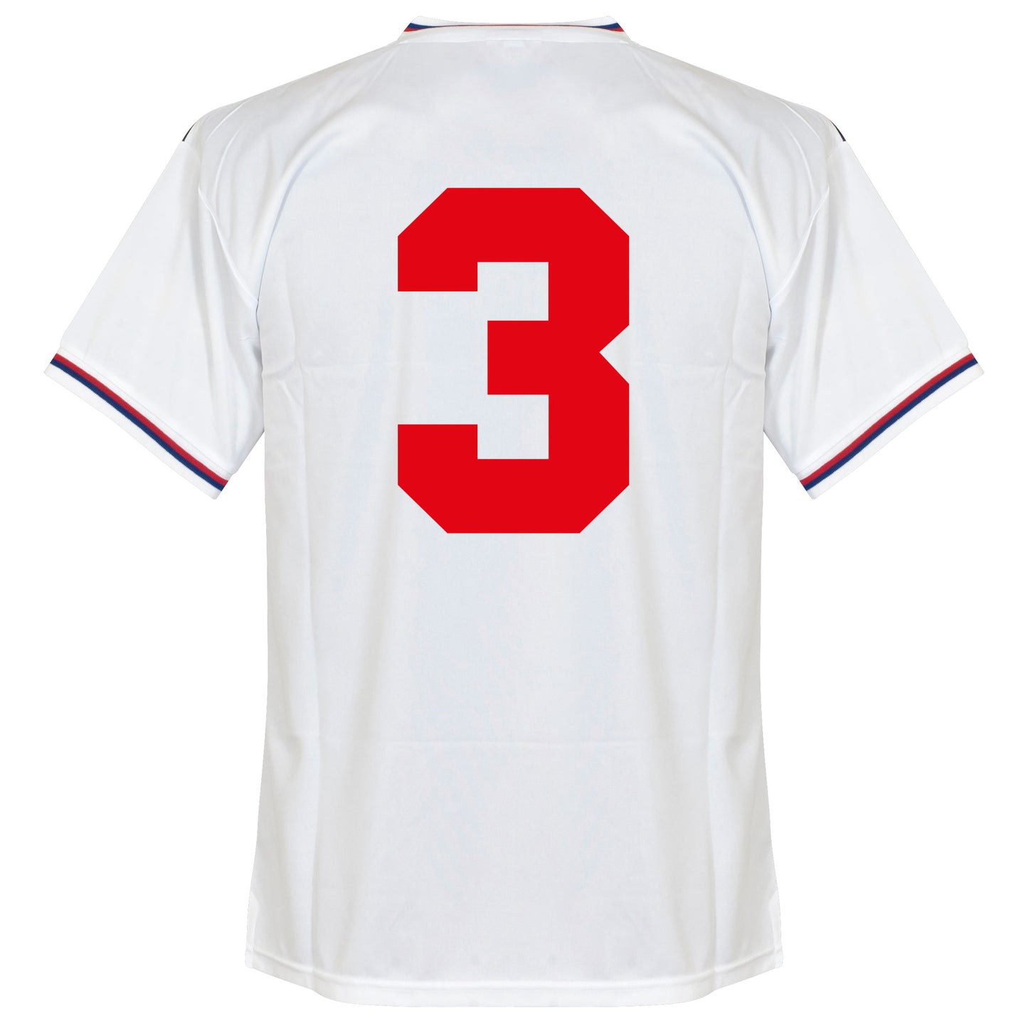 Score Draw England Home No.3 Retro Shirt World Cup 1982 (Retro Flock Printing)