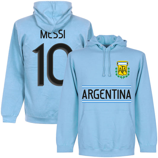 Argentina Team Messi 10 Hoodie - Sky Blue