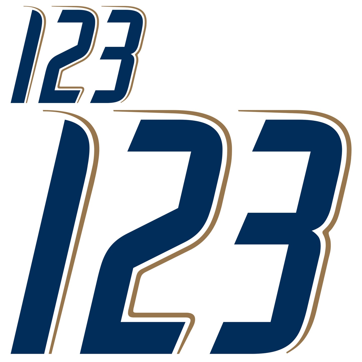 06-07 Italy Away Front & Back Number Sets (270mm & 110mm)