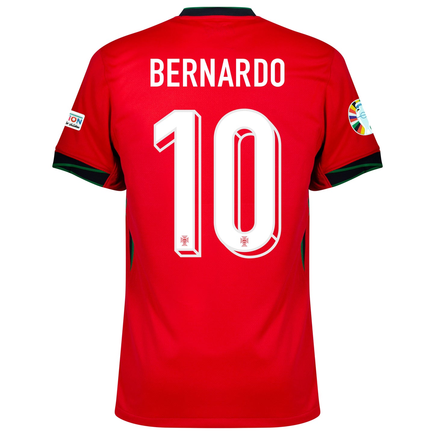 Nike Portugal Home Bernardo 10 Shirt incl. UEFA Euro 2024 Tournament Players Patch Set 2024-2025 - Size XL