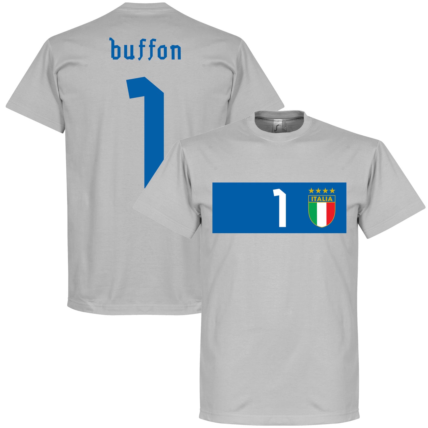 Italy Buffon Banner T-Shirt - Grey