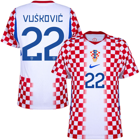 Nike Croatia Aero-Fit Match Home Vušković 22 Shirt 2026 (Official Printing)