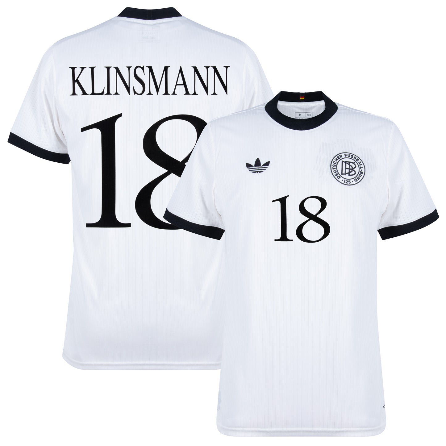 adidas Germany 125th Anniversary Klinsmann 18 Shirt (1996 Legend Flock Printing)