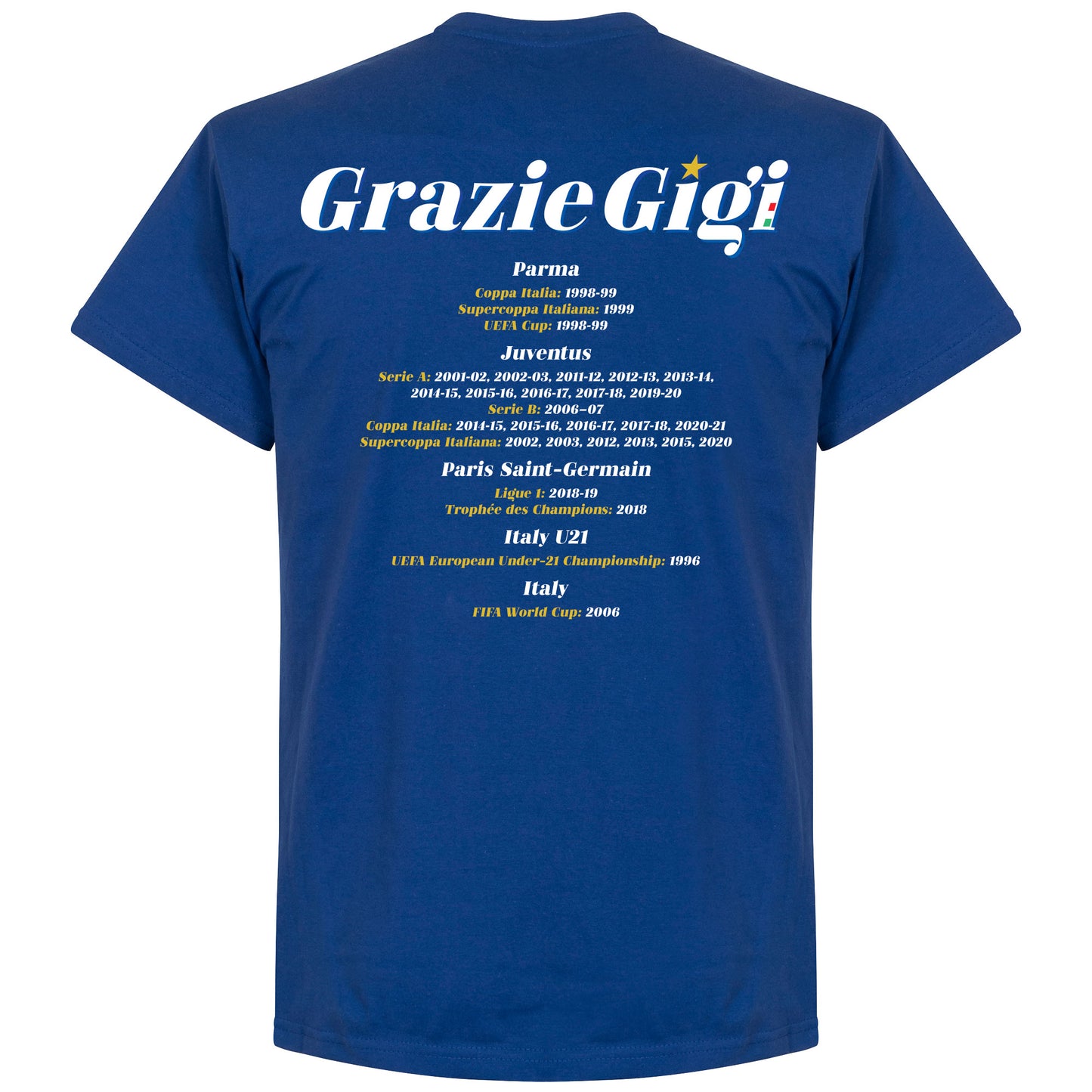 Grazie Gigi Honours T-shirt - Royal