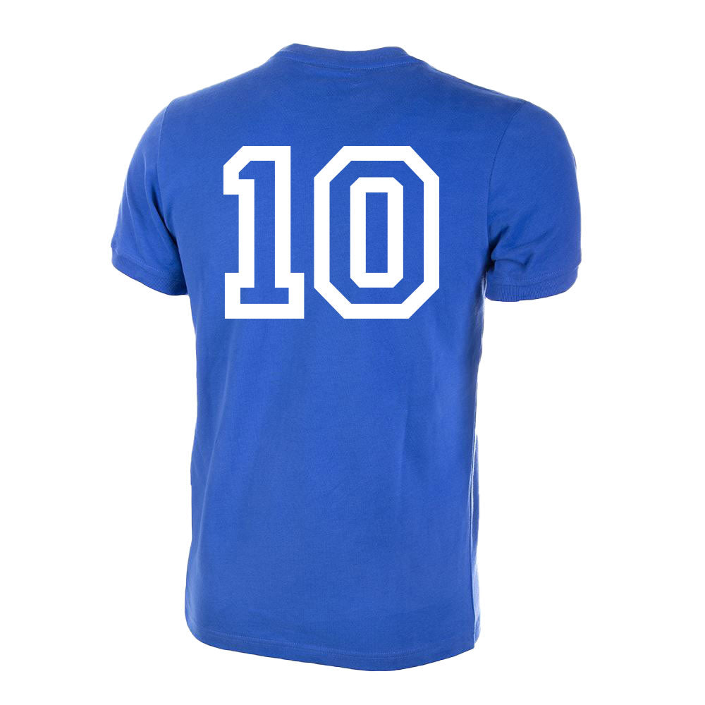 Copa Italy Home No.10 Retro Shirt 1970 (Retro Flock Printing)