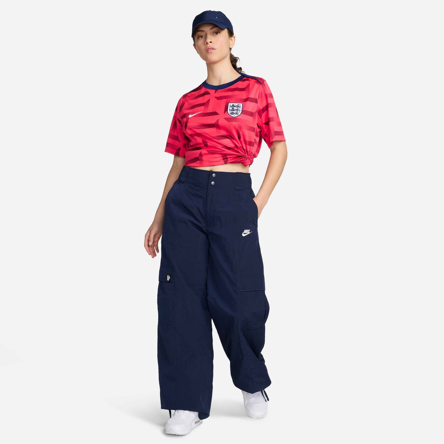 Nike England ACDPR SS Pre-Match Top - Siren Red/Blue Void/White 2024-2025