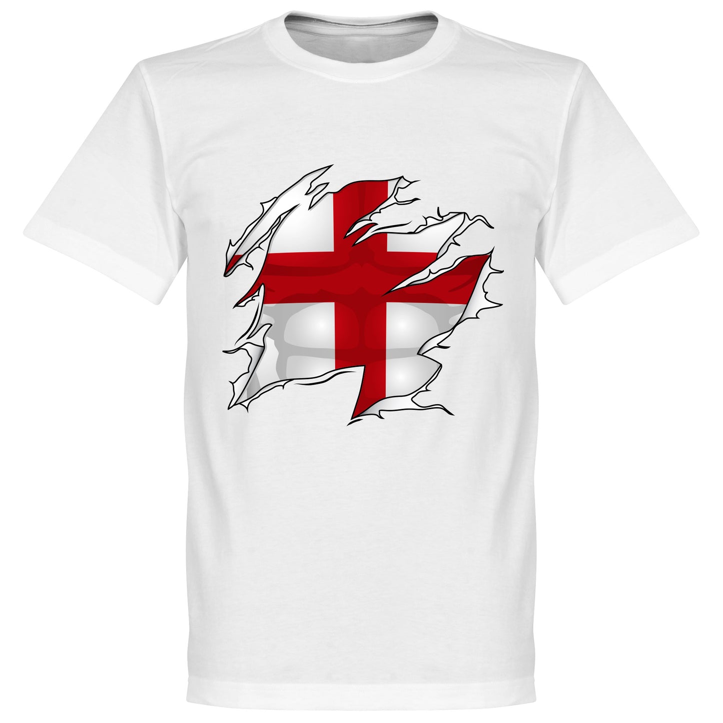 England Ripped Flag T-Shirt - White