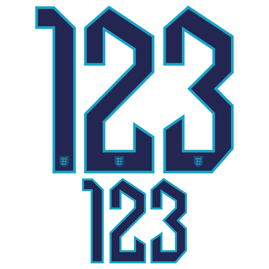 22-23 England Home Adult Player Number Sets (250mm / 102mm)
