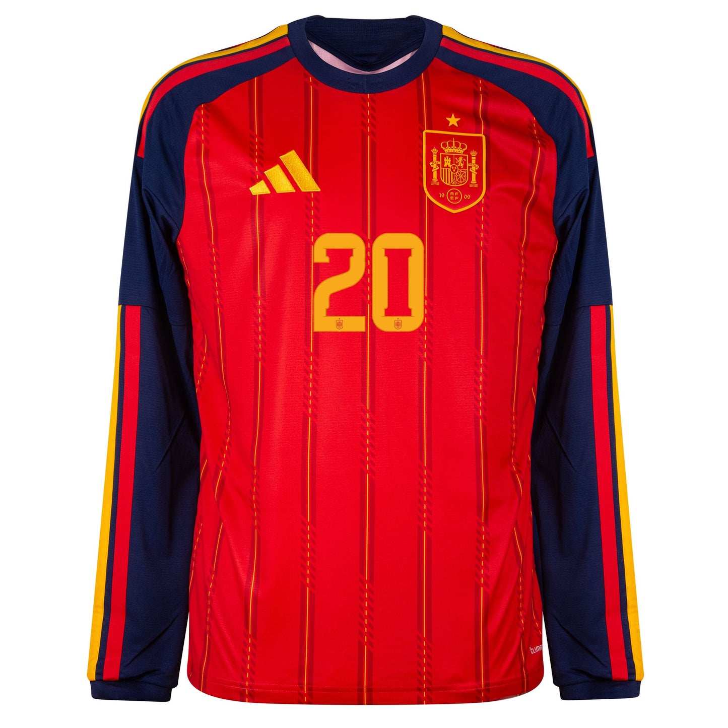 adidas Spain Home L/S Pedri 20 Shirt 2026-2027 (Official Printing)