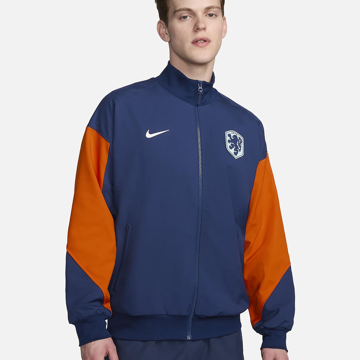 Nike Holland Dri-Fit Strike Anthem Jacket - Blue Void/Safety Orange/White - 2024-2025