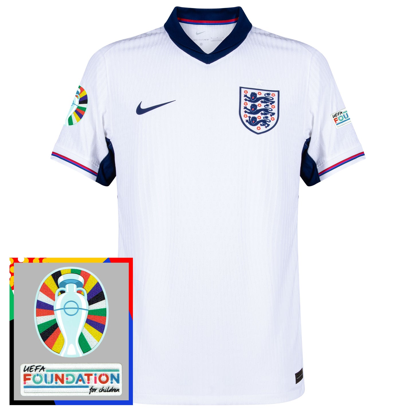 Nike England Dri-Fit ADV Match Home Shirt 2024-2025 incl. Euro 2024 & Foundation Tournament Patches