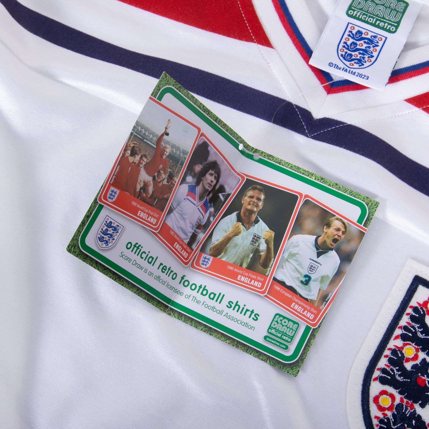 Score Draw England Home Retro Shirt World Cup 1982