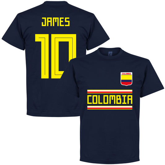 Colombia James 10 Team T-Shirt - Navy