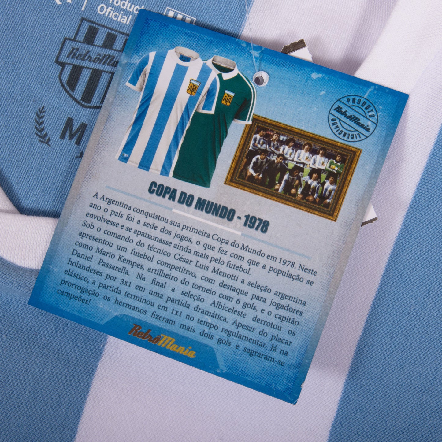 Argentina Home Retro No.10 (Kempes) Shirt 1978 (Retro Flock Printing)