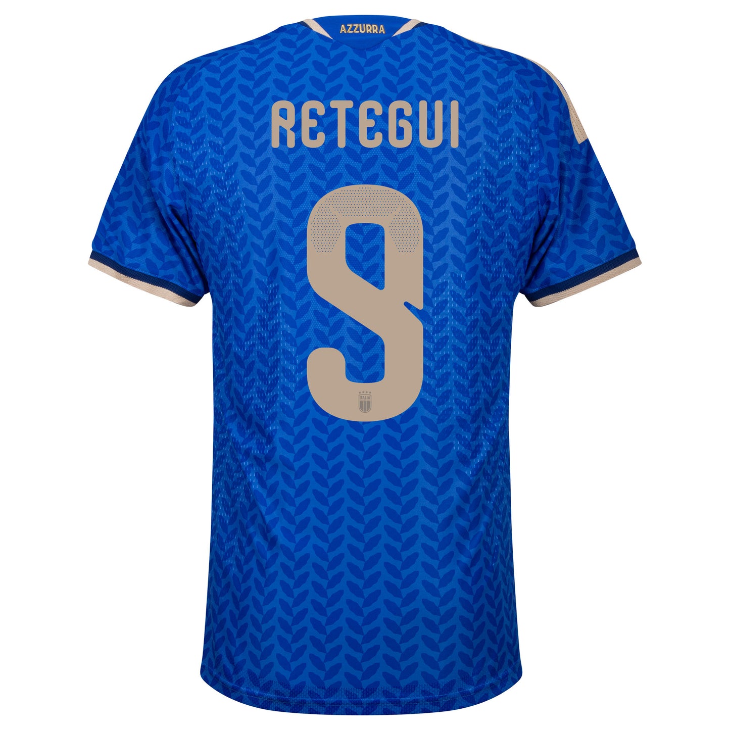 adidas Italy Authentic Home Retegui 9 Shirt 2026-2027 (Official Printing)