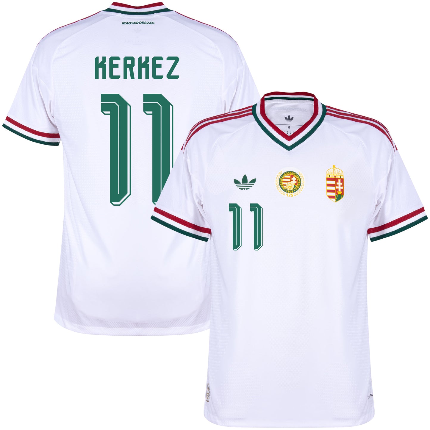 adidas Hungary Authentic Away Kerkez 11 Shirt 2026-2027 (Official Printing)