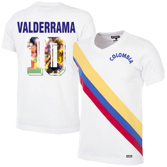 Copa Colombia Home Retro Valderrama 10 Shirt 1972-1973 (Gallery Style Printing)