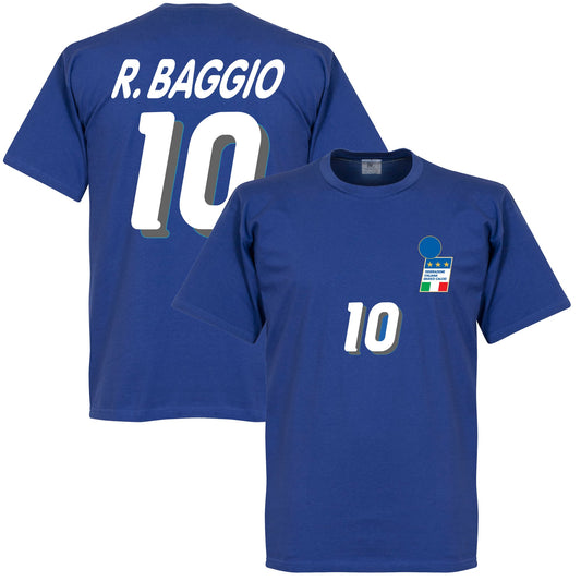 R. Baggio 1994 Italy Home T-shirt - Royal
