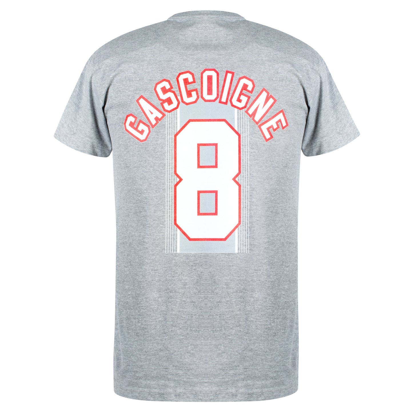 England Euro 96 Away Gascoigne 8 T-shirt - Grey